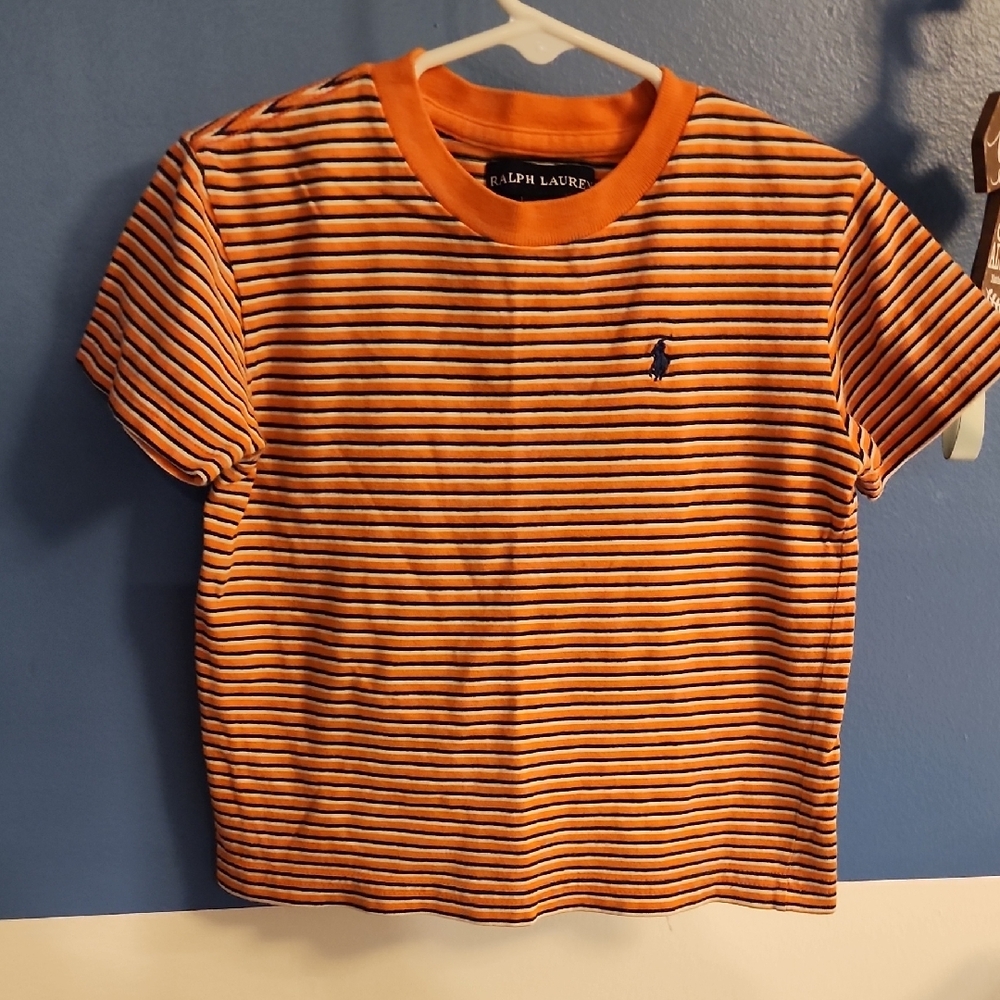 Ralph Lauren Kids Orange Striped T-Shirt Size 4t